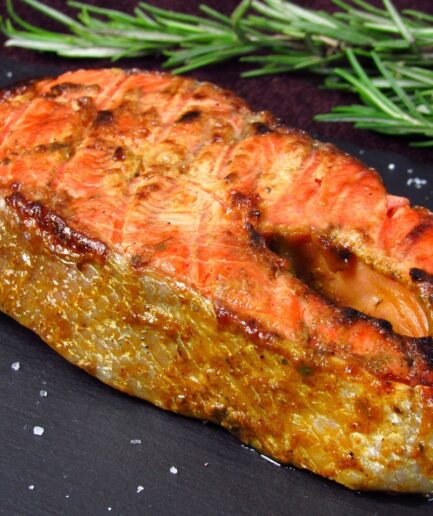 Grilled salmon cutlets