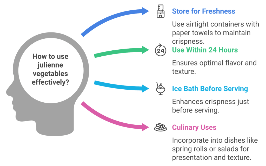 How to use julienne vegetables effectively