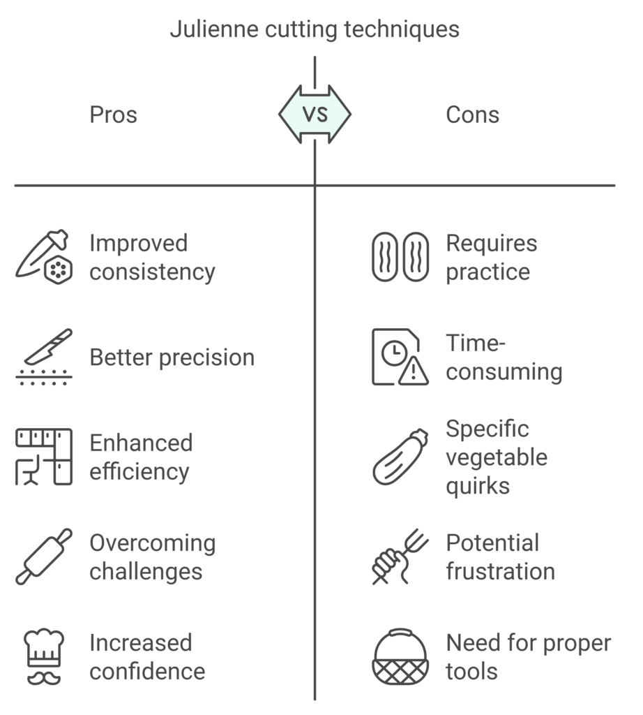 Julienne cutting techniques