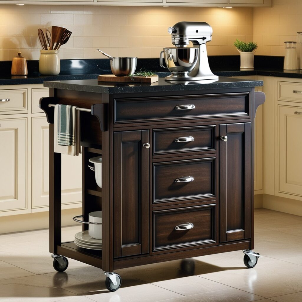 Kitchen Carts on Wheels with Storage