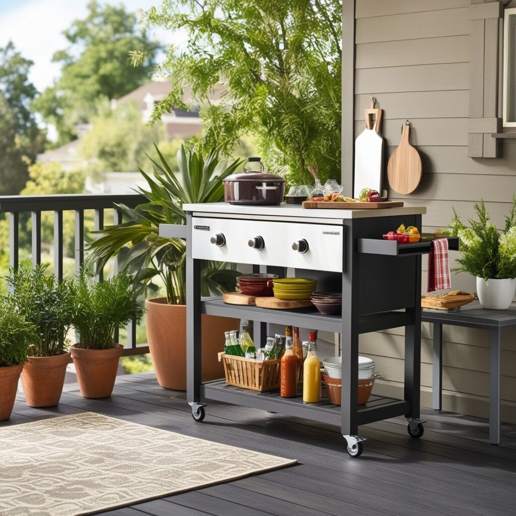 Outdoor Kitchen Carts with Storage 2