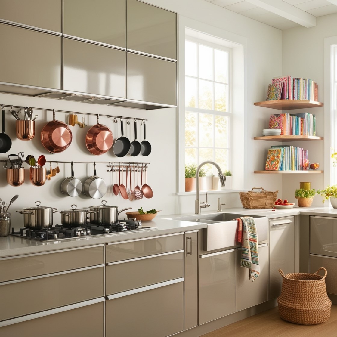 featuring cookware storage